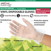 Kleen Chef Vinyl Disposable Gloves, Vinyl, M, 100 PK, Clear KC-MS-M-FHVG-1CL